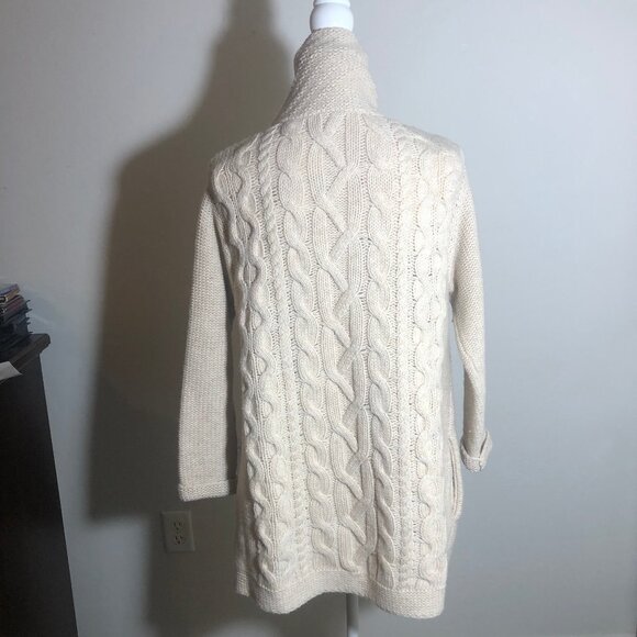 🌟 J. Jill Chunky Cable Knit Shawl Collar Cardigan – Size M 🌟 - Picture 6 of 13